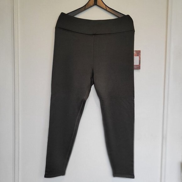 Kyodan Plush Brushed Inside Leggings ARMY GREEN | Size 1X - Picture 4 of 7